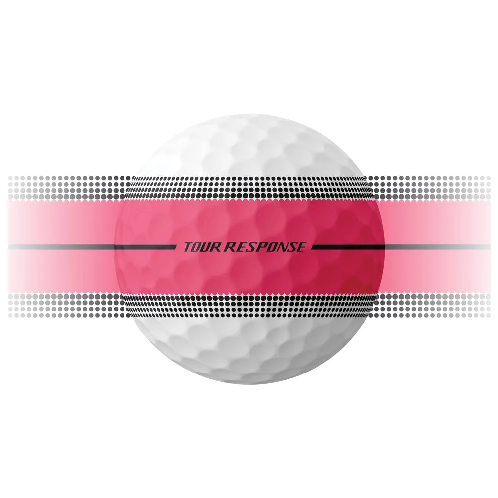 TaylorMade Tour Response Stripe Balls - 4 for 3 - Neon Pink, What golf ball is best for high handicappers, Golf balls for distance, Golf tournament gifts