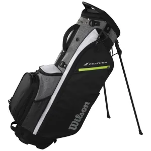 Fan Favorite Wilson Feather Stand Bag - Black/Grey/White Limited Edition, Golf ball stamp kit, Rain golf gloves