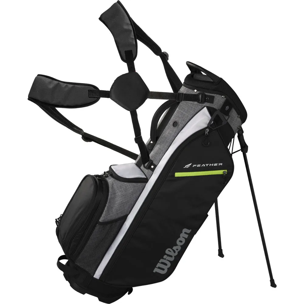 Wilson Feather Stand Bag - Black/Grey/White, Clearance golf clubs