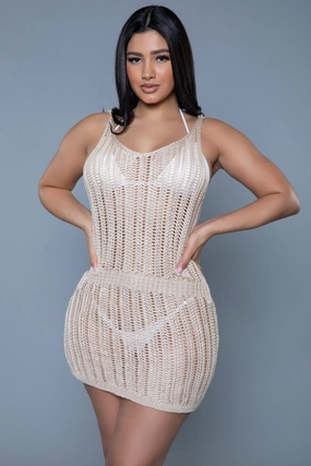 FASHNZFAB Josephine Crochet Mini Dress