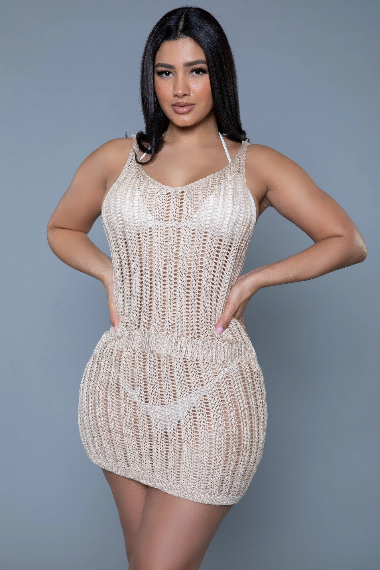 FASHNZFAB Josephine Crochet Mini Dress