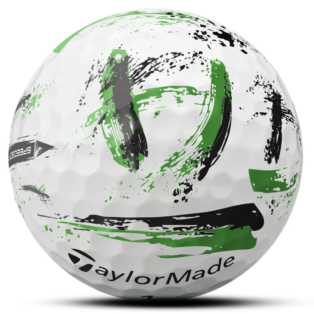 TaylorMade SpeedSoft Golf Balls - Ink Green - 12 Pack, Eco-friendly golf tees