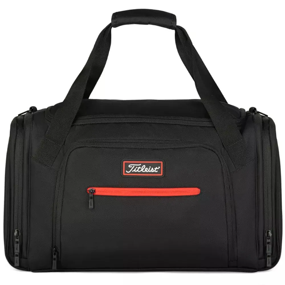 Final Call Titleist Players Duffle Bag - Black The Choice is Clear, Golf ball stamp kit, Golf bag cooler pocket, MOI golf club technology