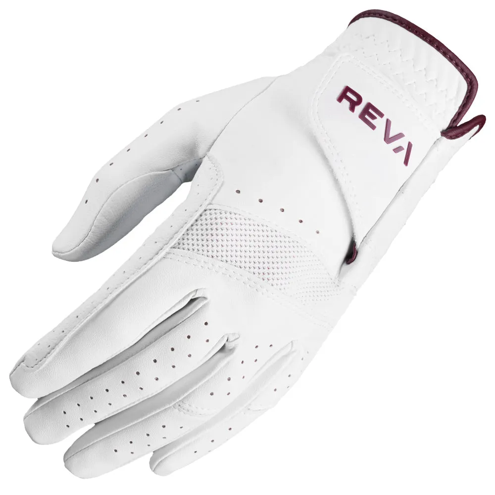 Find Your Perfect Fit Callaway Ladies Reva Golf Glove - White/Eggplant Made for You, Personalized golf tees