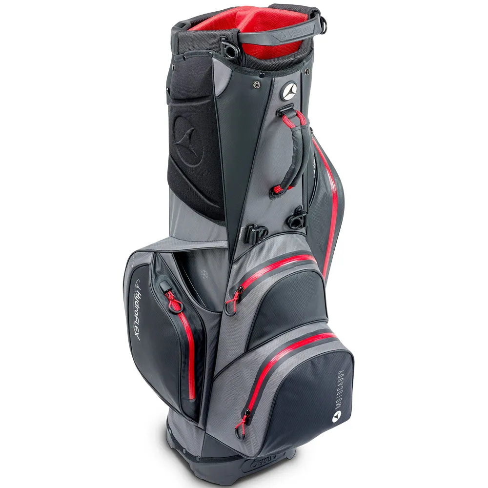 Motocaddy Hydroflex Waterproof Stand Bag - Charcoal/Red, Recycled golf balls, Funny golf gifts