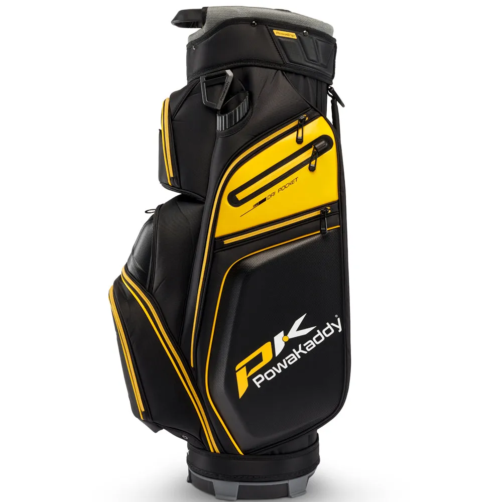 PowaKaddy EDGE Cart Bag -  Black/Yellow, Low compression golf balls
