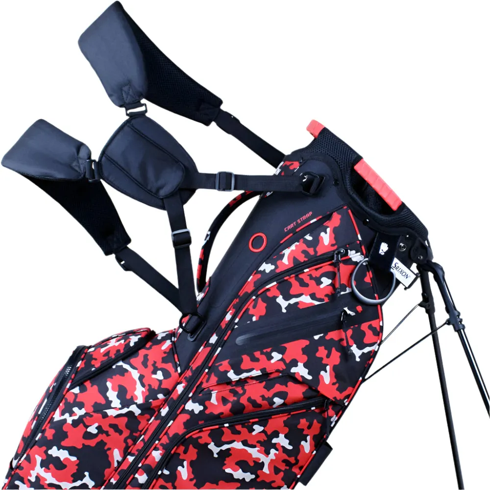 Srixon Premium Stand Bag - Black/Red Camo, Summer golf sale, Golf club cleaning brush