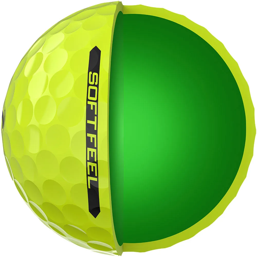 Srixon Soft Feel Golf Balls - Yellow - 12 Pack, Luxury golf accessories