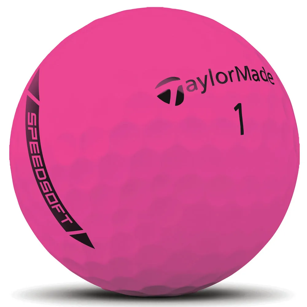 TaylorMade Speedsoft Golf Balls - Hi-Vis Pink - 12 Pack, Golf push cart, TaylorMade Stealth driver