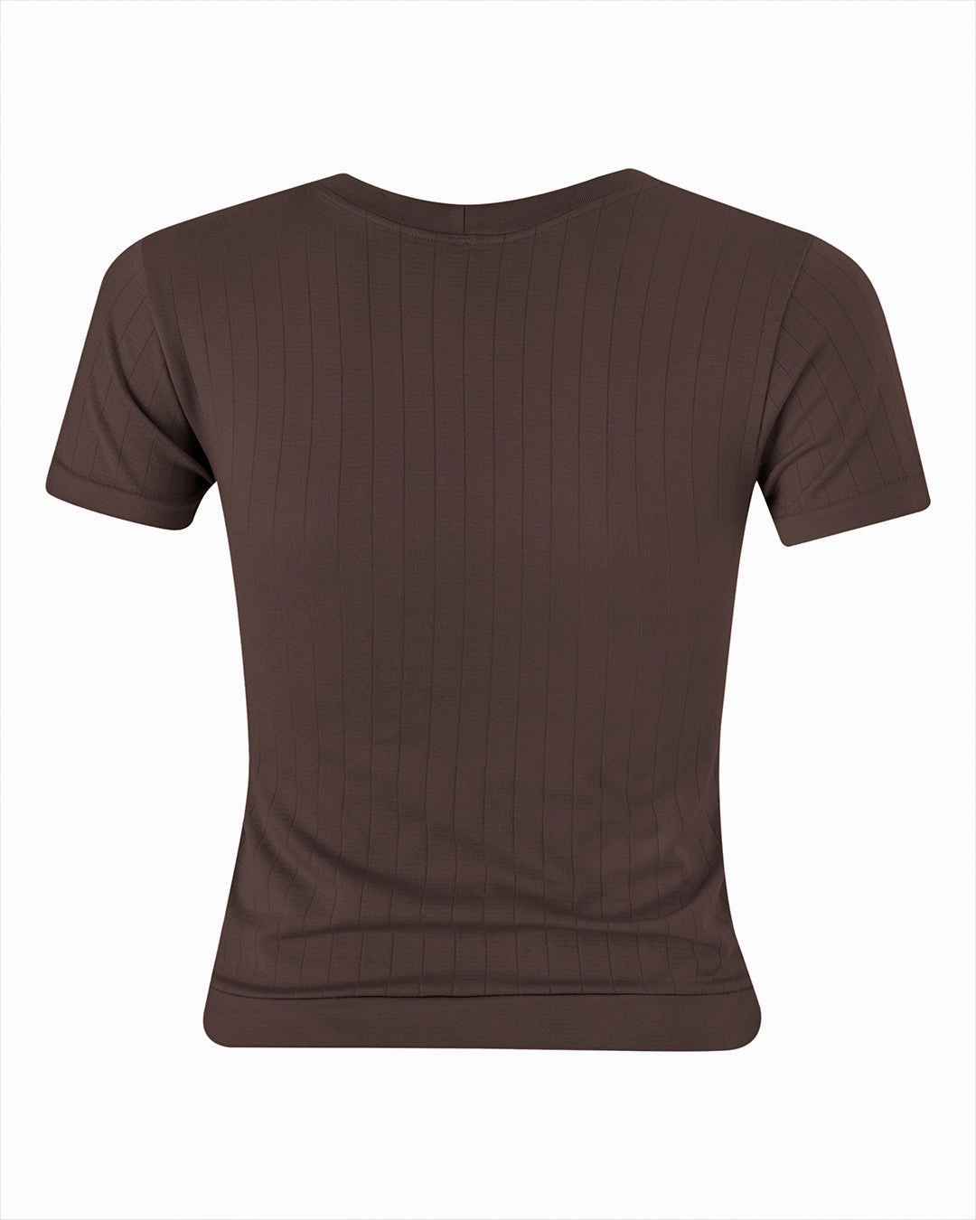FLAT RIBBED SAPIENT T-Shirt | Chocolate Brown