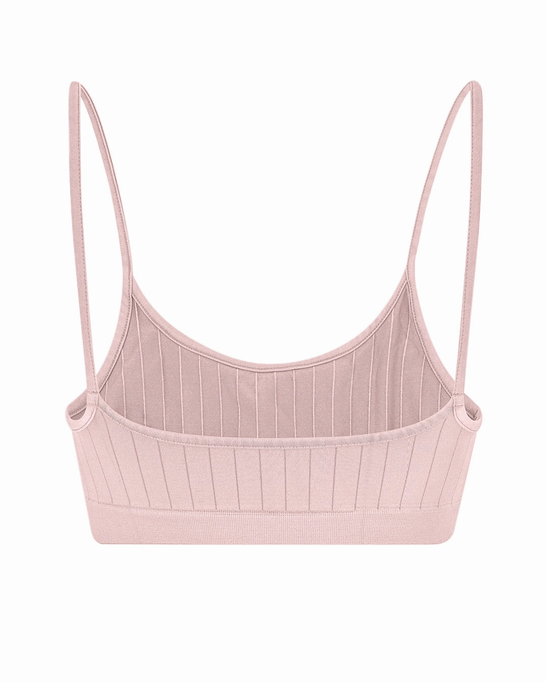 FLAT RIBBED SINCERE Bikini Bra Top | Blush
