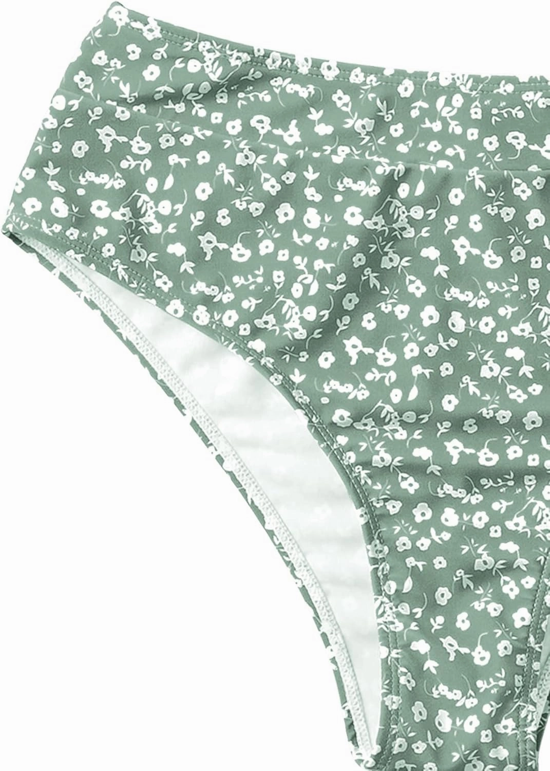 Floerns Women's High Waist Bikini Swimsuit Floral Print V Neck Bathing Suit