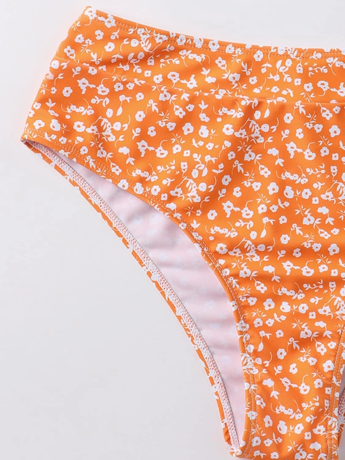 Floerns Women's High Waist Bikini Swimsuit Floral Print V Neck Bathing Suit