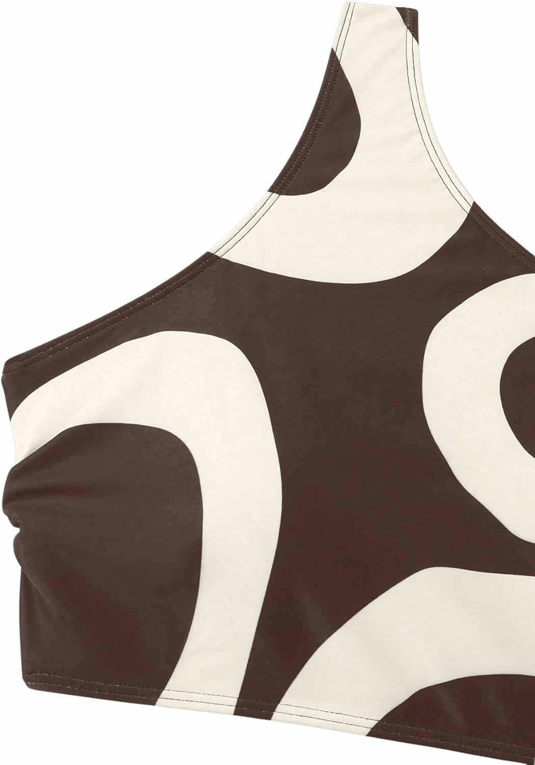 Floerns Women's Plus Size 3 Piece Bathing Suit One Shoulder Bikini Set with Cover Up