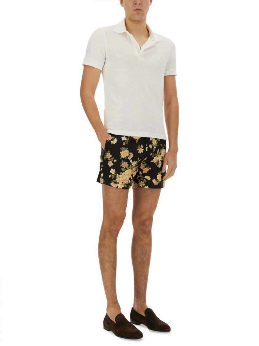 Floral-Patterned Swimsuit With Tailored Fit