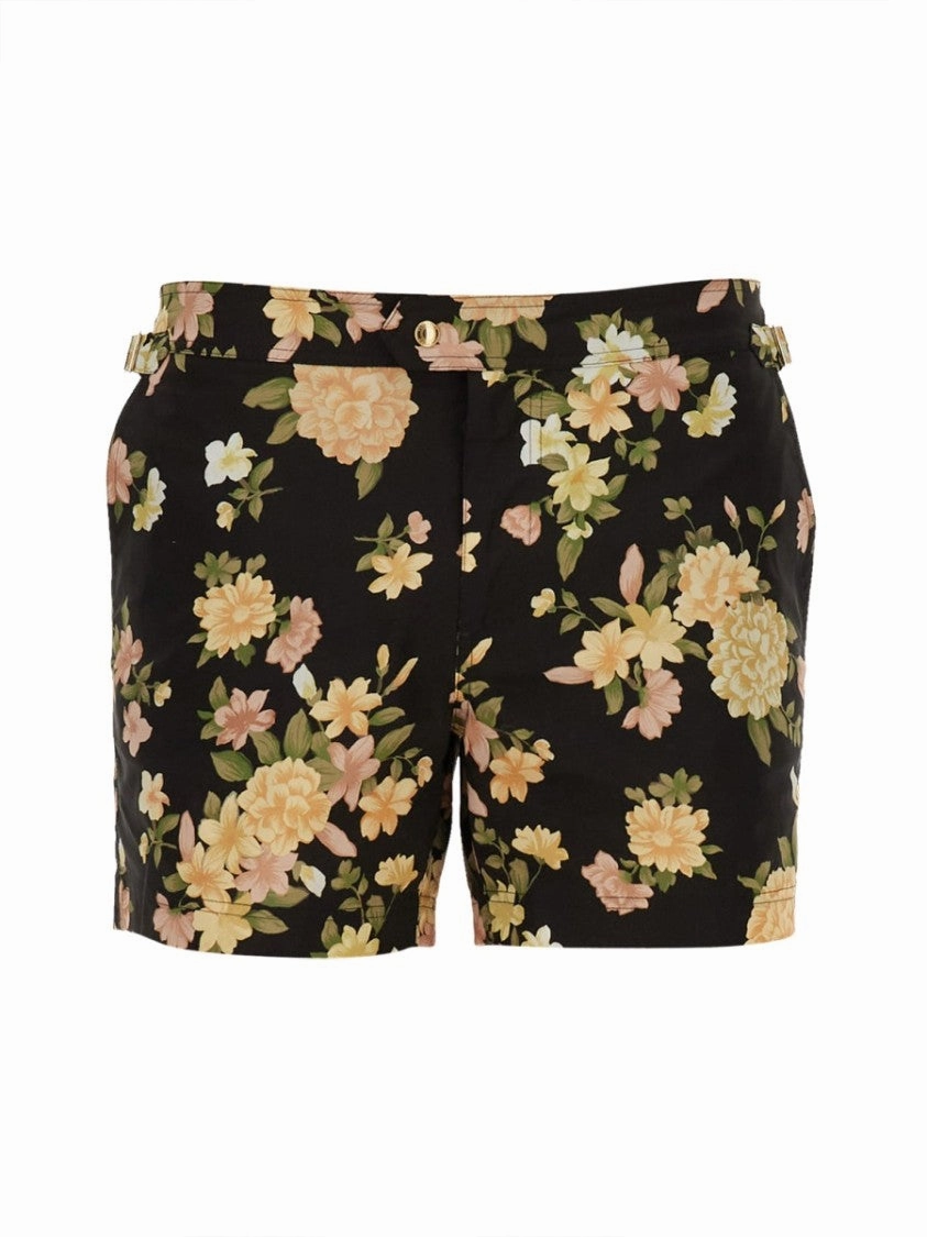 Floral-Patterned Swimsuit With Tailored Fit