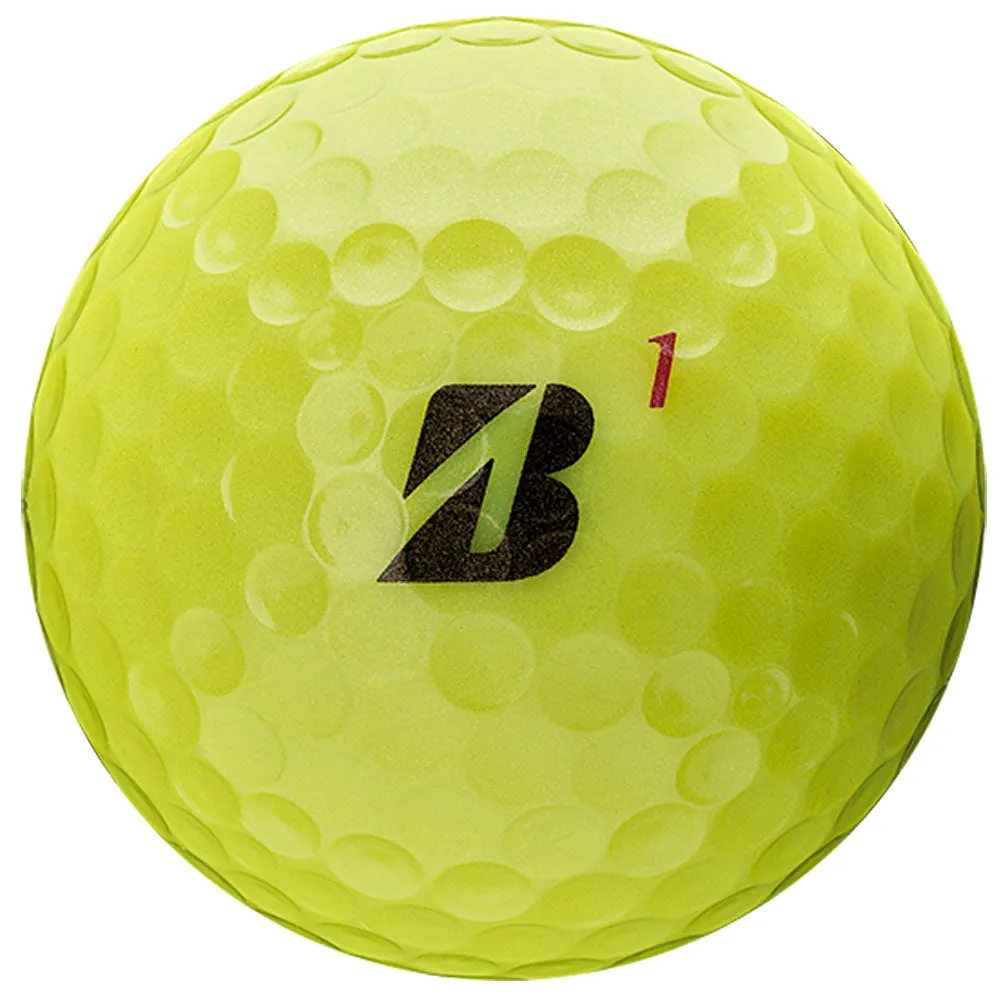 Bridgestone TOUR B X Golf Balls - Yellow - 12 Pack, Golf club head covers, Golf travel case, Golf rain gloves