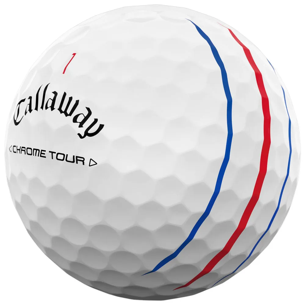 Callaway Chrome Tour Triple Track Golf Balls - White - 12 Pack, Low compression golf balls, Cadet size golf gloves, Golf GPS watch