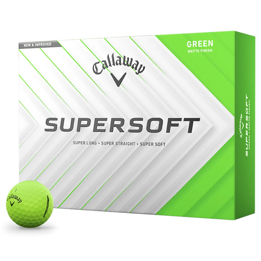 Fresh Drop Callaway Supersoft Golf Balls - Matte Green - 12 Pack Limited Time, Adidas golf shoes, Golf cleats replacement