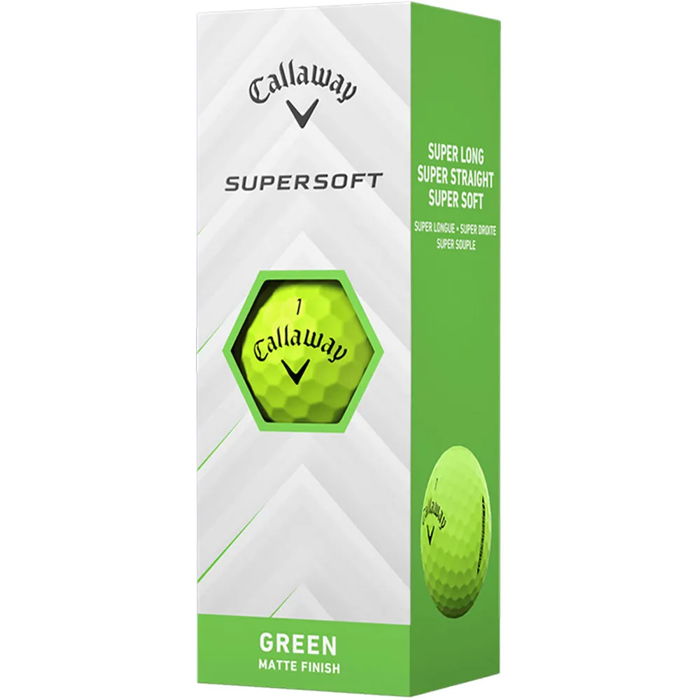 Callaway Supersoft Golf Balls - Matte Green - 12 Pack, Low spin golf driver