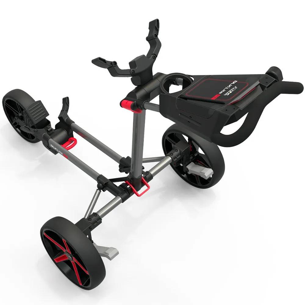 PowaKaddy DLX-Lite FF 3-Wheel Push Trolley - Gunmetal/Red Trim, Summer golf sale, Golf ball finder glasses, Yellow golf balls