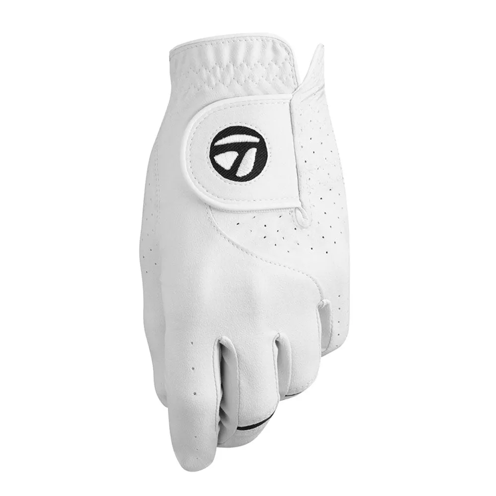 TaylorMade Stratus Tech Leather Golf Glove - White, Luxury golf accessories