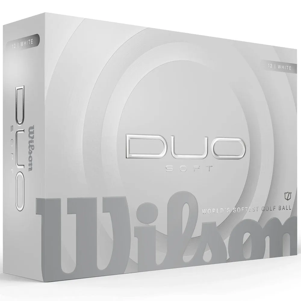 Wilson Staff Duo Soft Golf Balls - White - Double Dozen, Low compression golf balls, Men's golf polo shirts