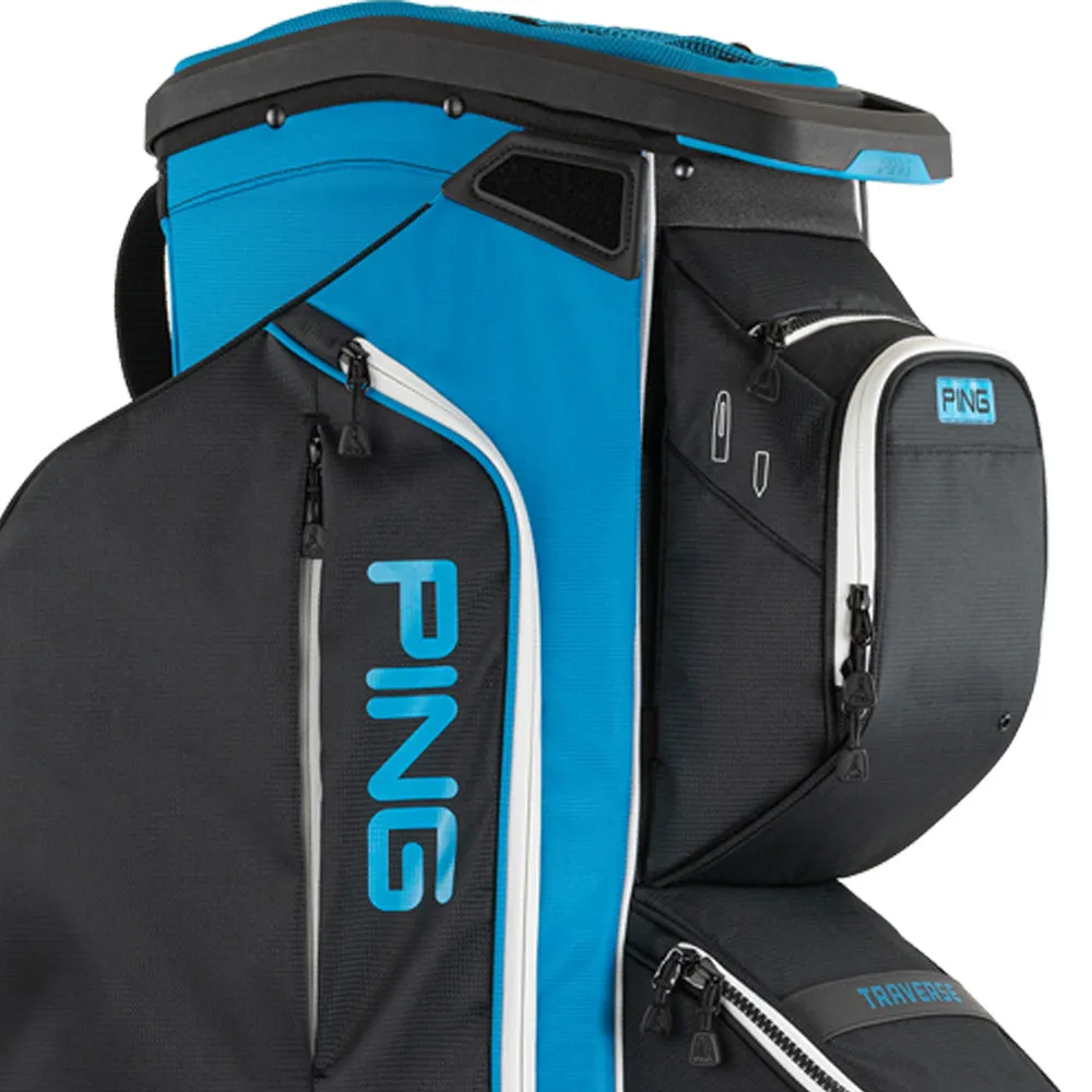 Ping Traverse 244 Cart Bag - Blue/Black, Backyard golf setup, Wide width golf shoes, Golf simulator for home