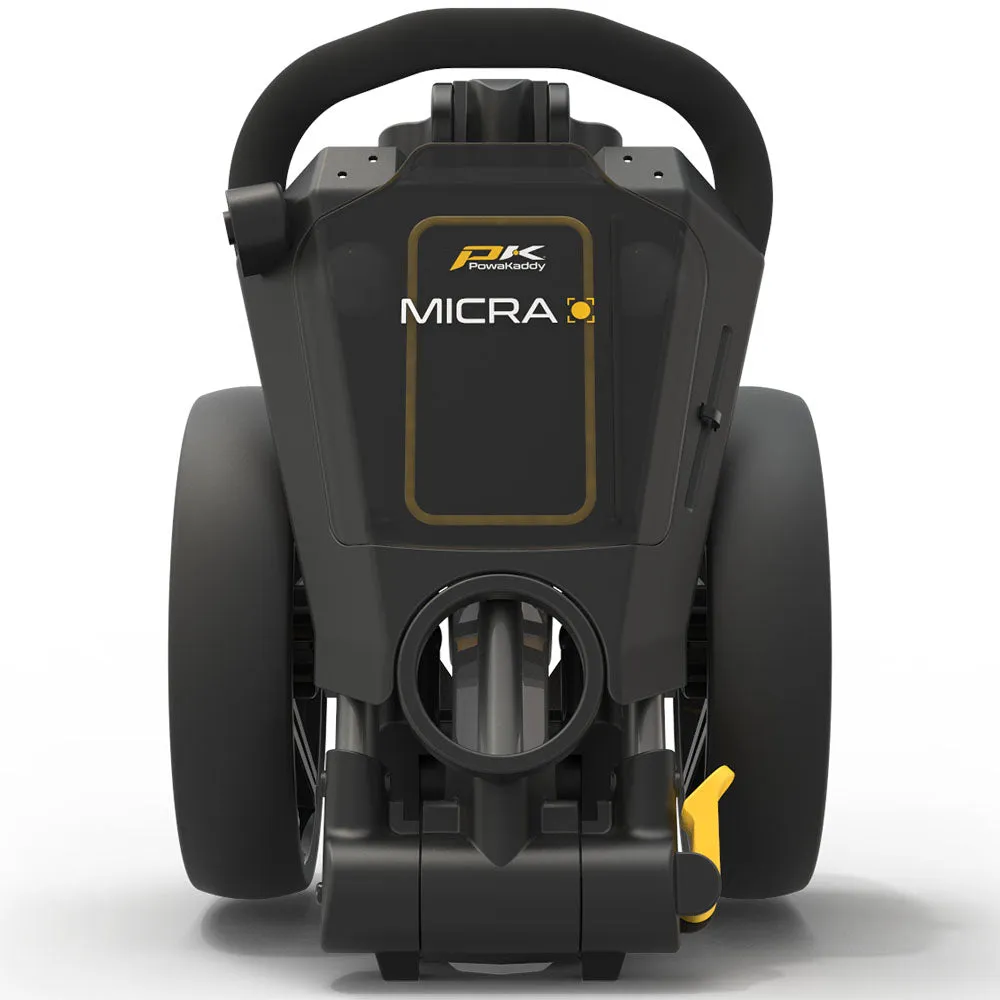 PowaKaddy Micra 3-Wheel Push Trolley - Gunmetal/Yellow, Novelty golf head covers, Golf shoes for plantar fasciitis, Breathable golf pants
