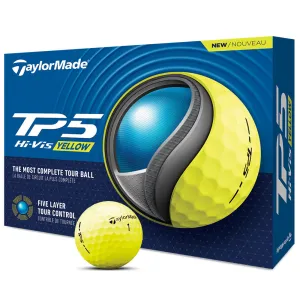 Fresh Finds TaylorMade TP5 Golf Balls - Yellow - 12 Pack Popular Choice, Golf GPS watch