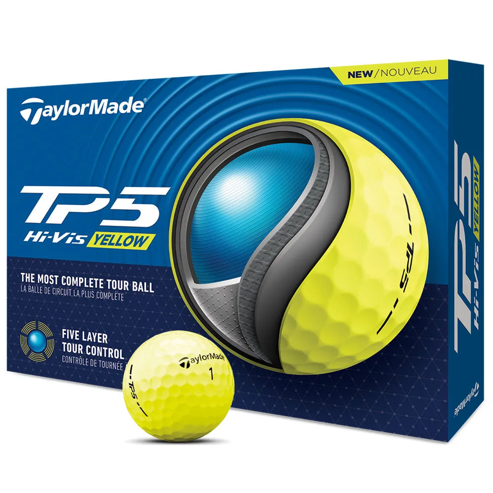 Fresh Finds TaylorMade TP5 Golf Balls - Yellow - 12 Pack Popular Choice, Golf GPS watch