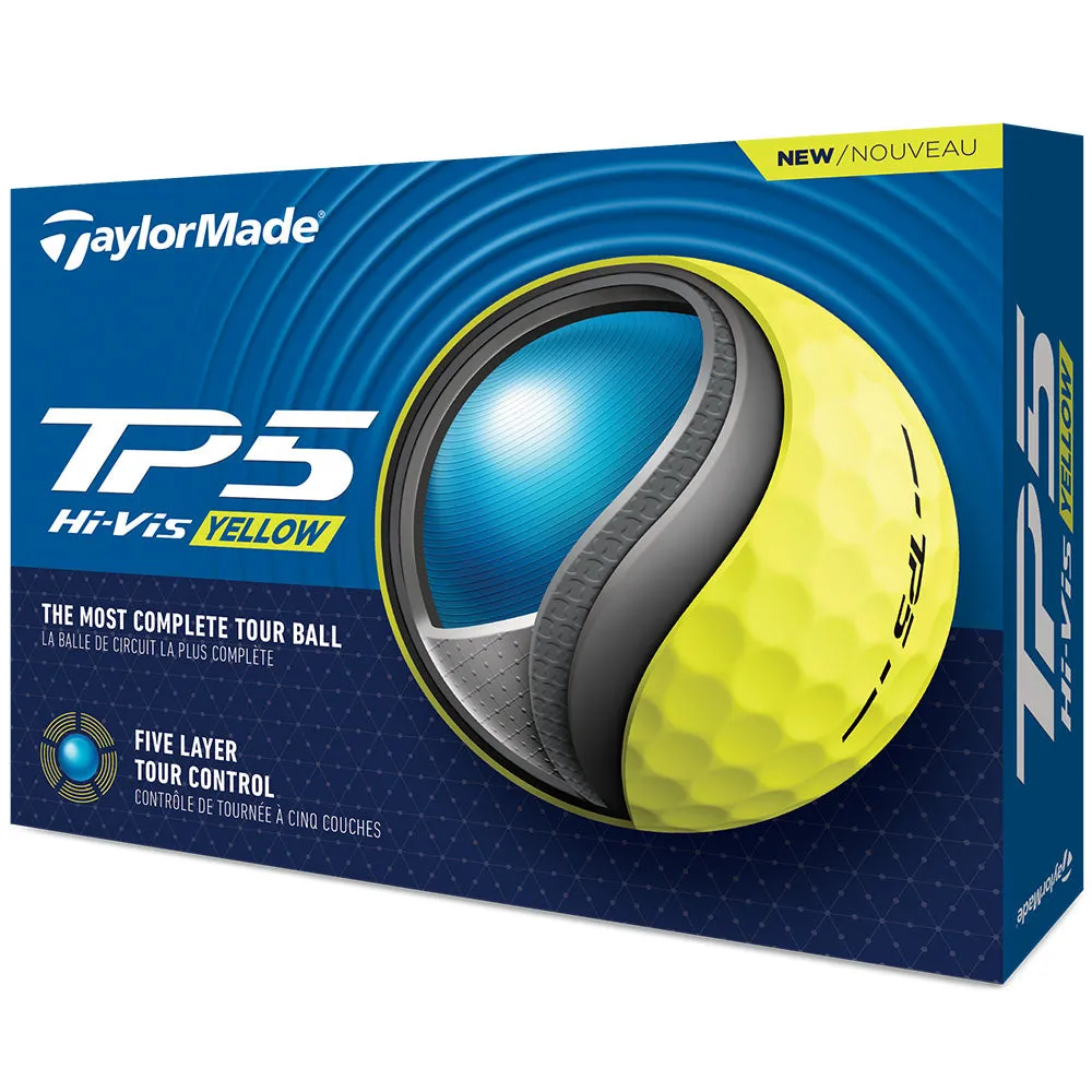 TaylorMade TP5 Golf Balls - Yellow - 12 Pack, Golf practice net, Golf training aid