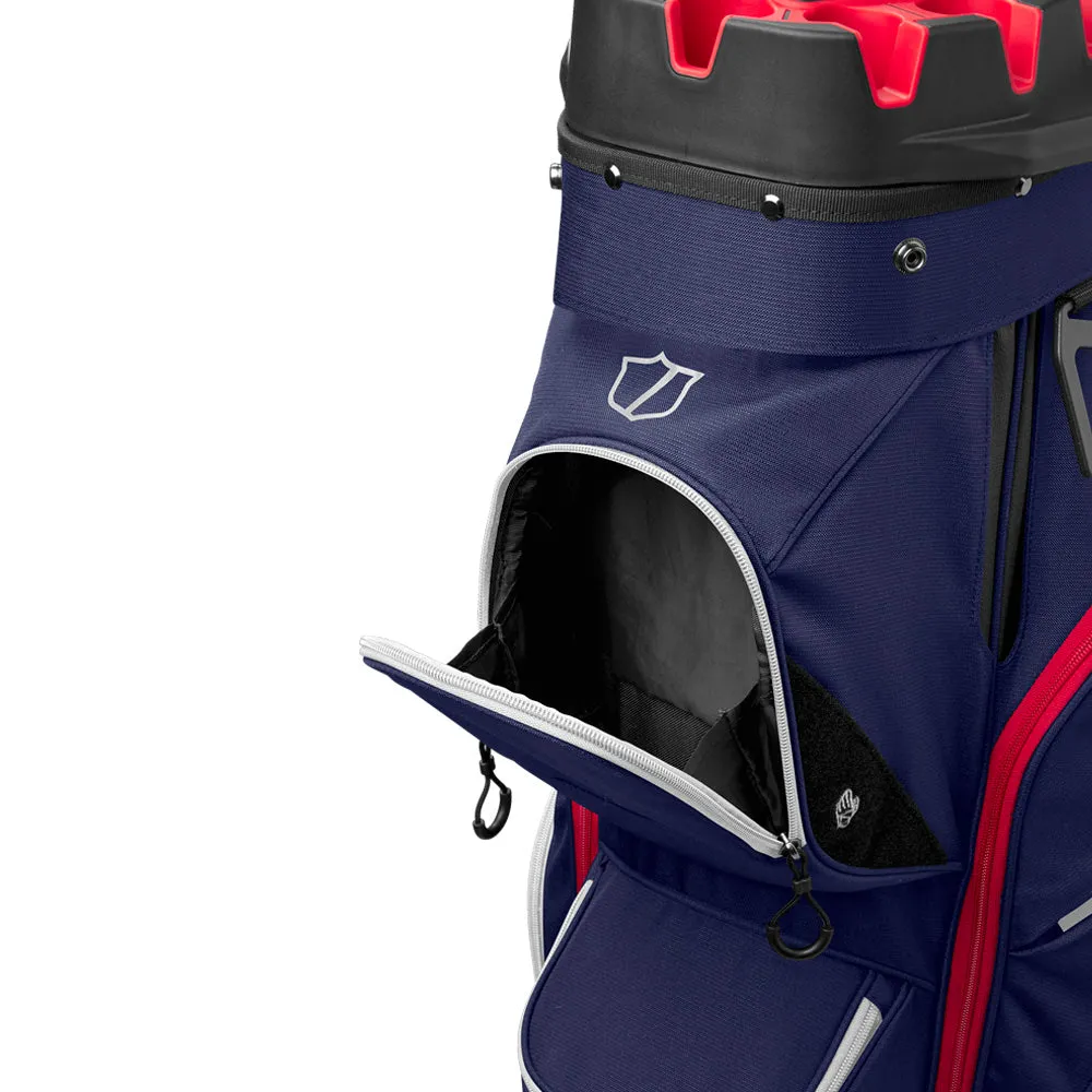Wilson I-Lock Cart Bag - Navy/White/Red, Backyard golf setup