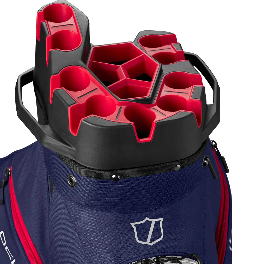 Wilson I-Lock Cart Bag - Navy/White/Red, Golf accessories for beginners