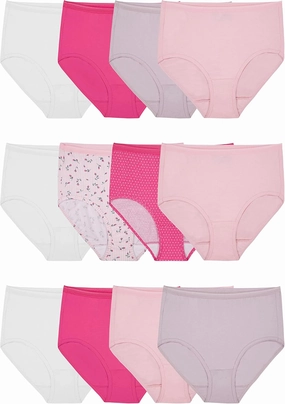 Fruit of the Loom Women's Eversoft Cotton Underwear Multipacks, Tag Free & Breathable, Available in Plus Size