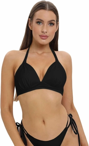 futurino Women Bikini Vintage 50s Plaid Pattern Halter Bikini Top Swimsuits