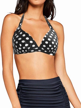 futurino Women Bikini Vintage 50s Plaid Pattern Halter Bikini Top Swimsuits