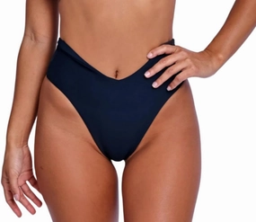 geluboao Women's Bikini Bottom Sexy V Cut High Cut Swimsuit High Waisted Bathing Suit Bottoms