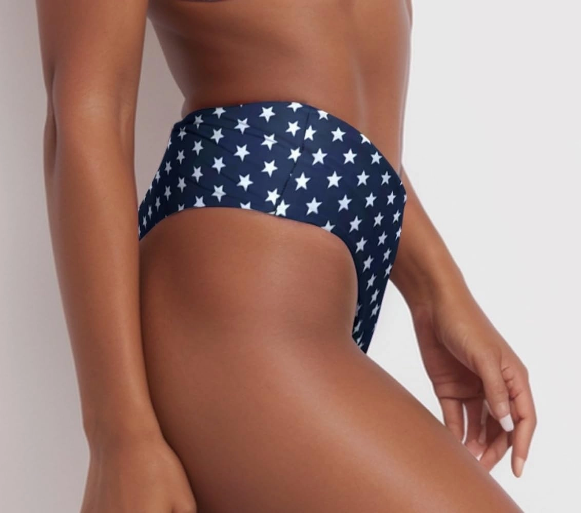 geluboao Women's Bikini Bottom Sexy V Cut High Cut Swimsuit High Waisted Bathing Suit Bottoms