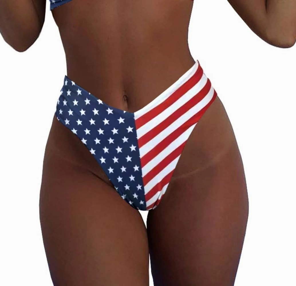 geluboao Women's Bikini Bottom Sexy V Cut High Cut Swimsuit High Waisted Bathing Suit Bottoms