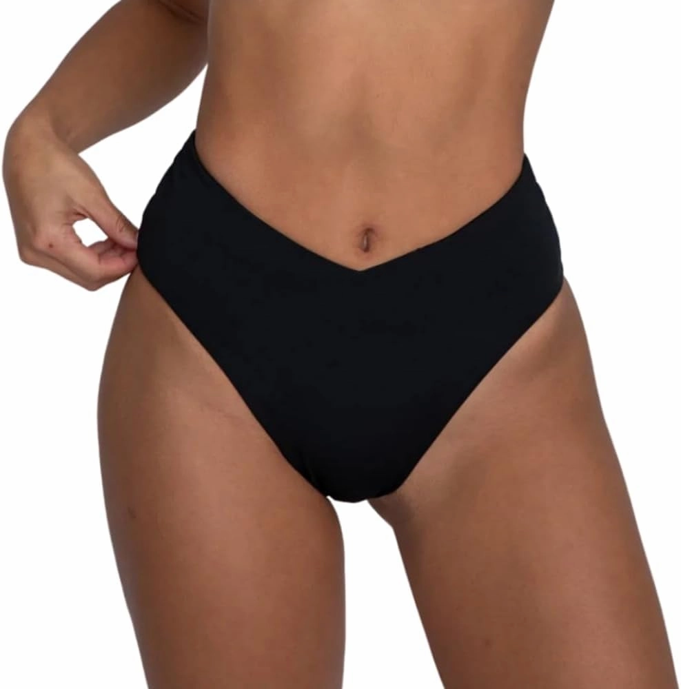 geluboao Women's Bikini Bottom Sexy V Cut High Cut Swimsuit High Waisted Bathing Suit Bottoms
