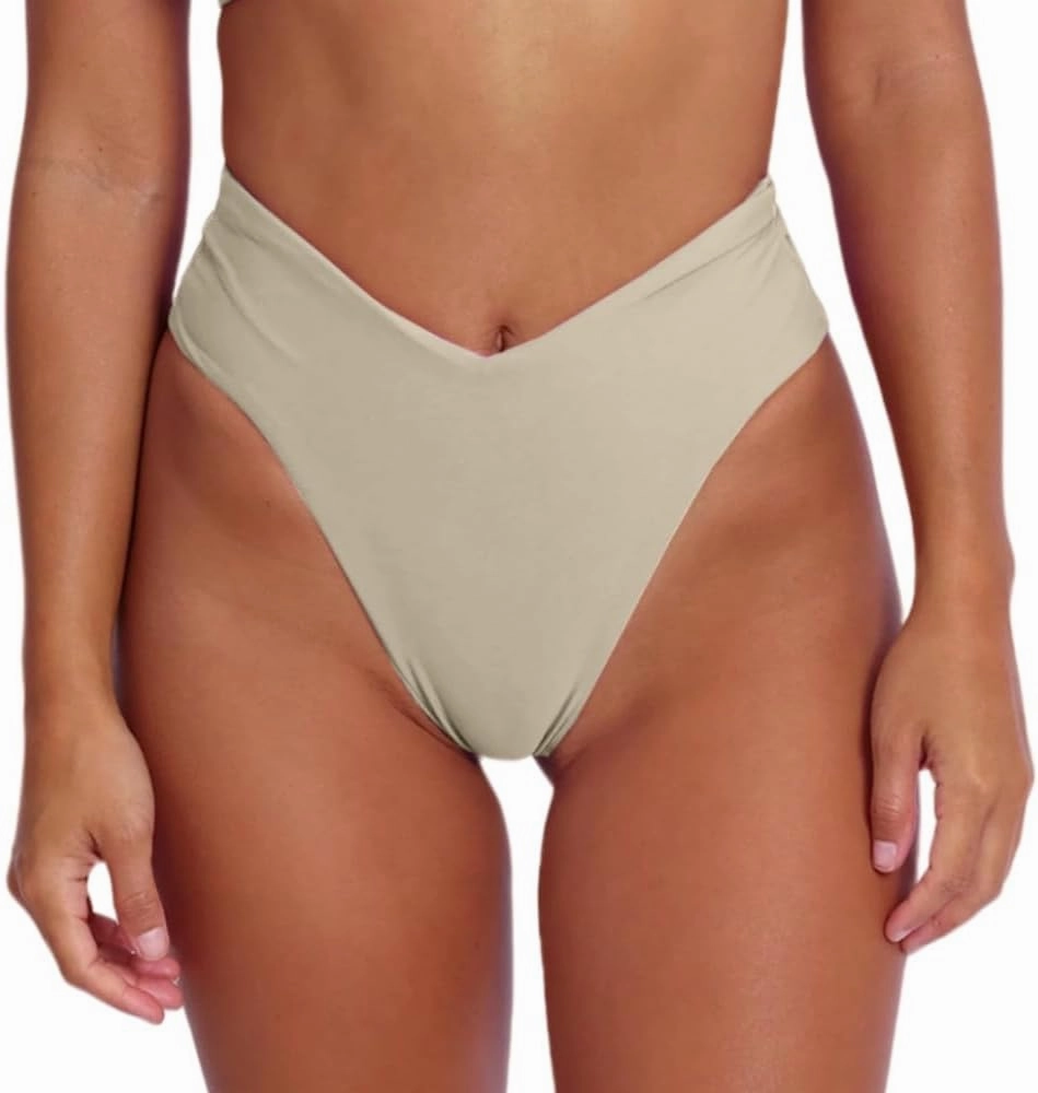 geluboao Women's Bikini Bottom Sexy V Cut High Cut Swimsuit High Waisted Bathing Suit Bottoms