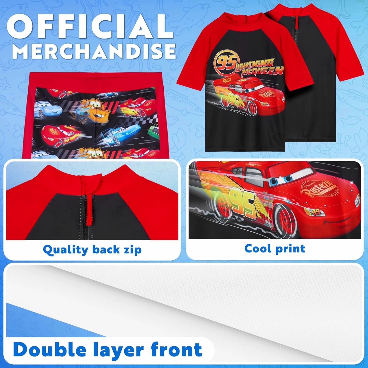 Get Trend Swimsuit Bathing Suit Kids Boys 2 Piece Set Rash Guard Top and Swim Trunks Toddler Swimsuits for Beach Pool