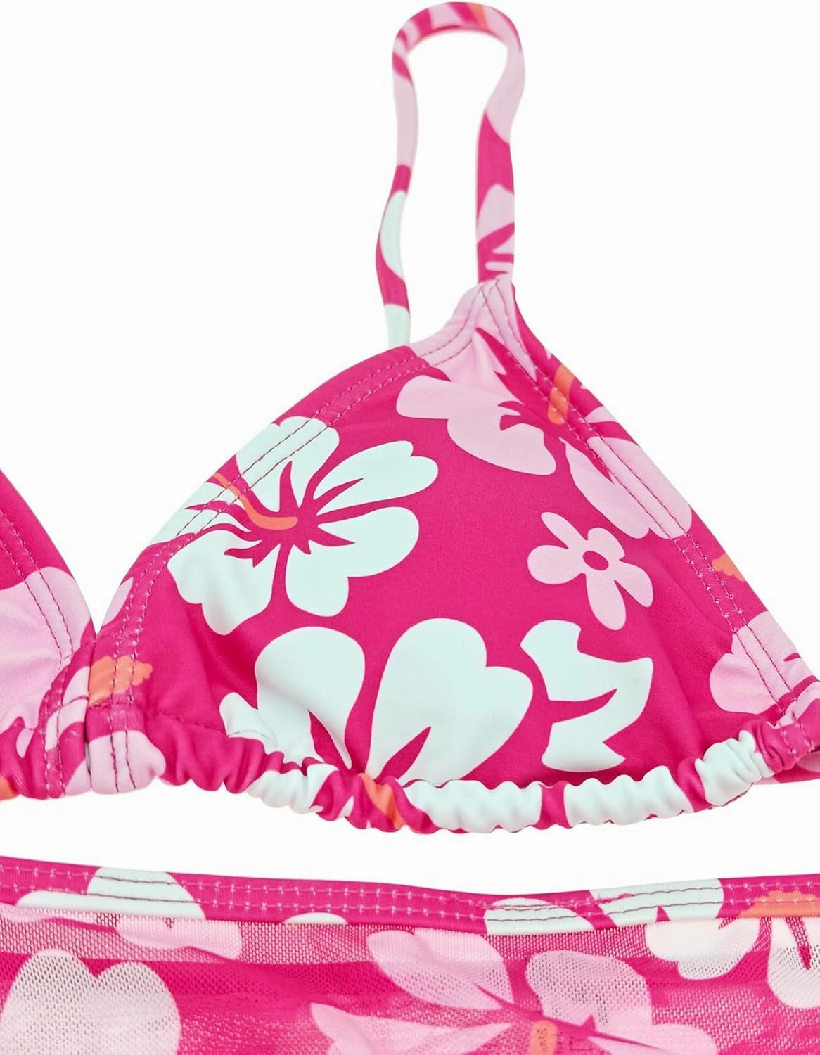 Girl's 3 Piece Set Cute Floral Print Bikini Bathing Swim Suits with Beach Skirt Coverup