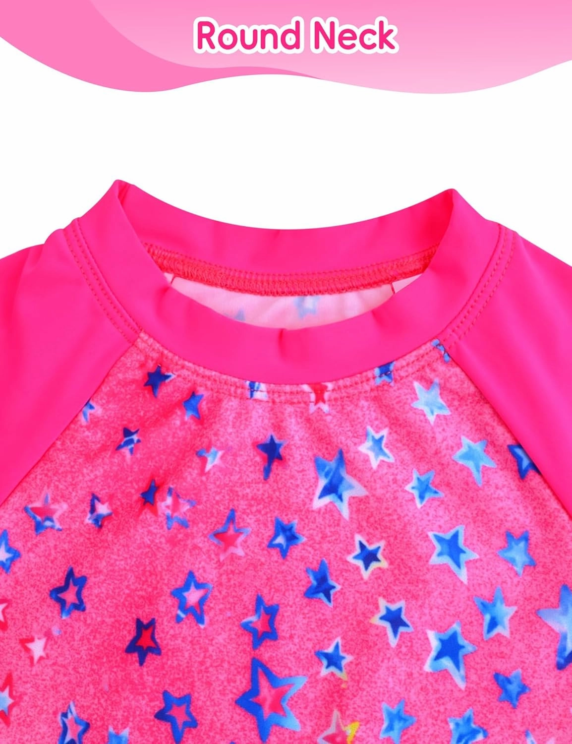 Girl Swimsuits 2 Pieces Multicolor Short Sleeve Quick Dry Durable Rash Guard Set with Shorts