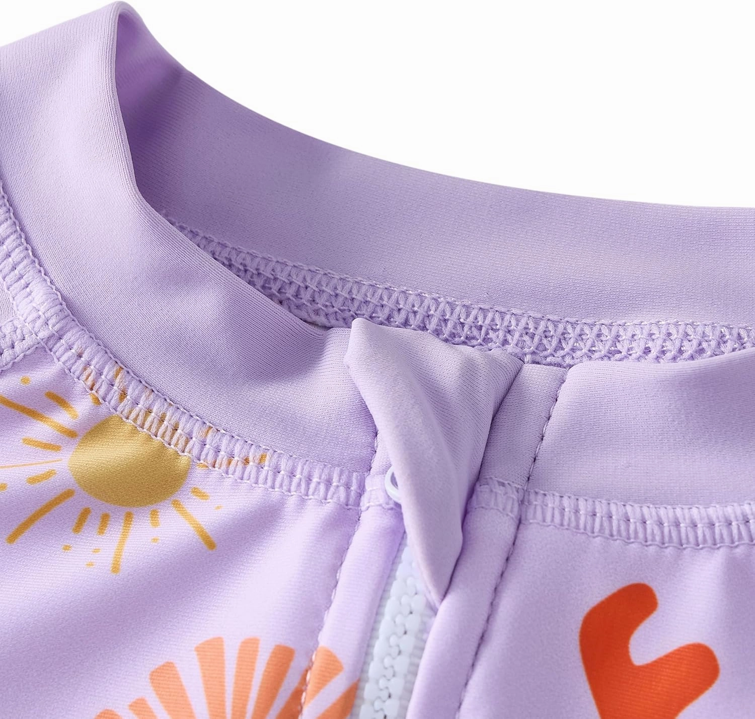 Girls Long Sleeve Rash Guard Swimsuits Zipper Bathing Suits