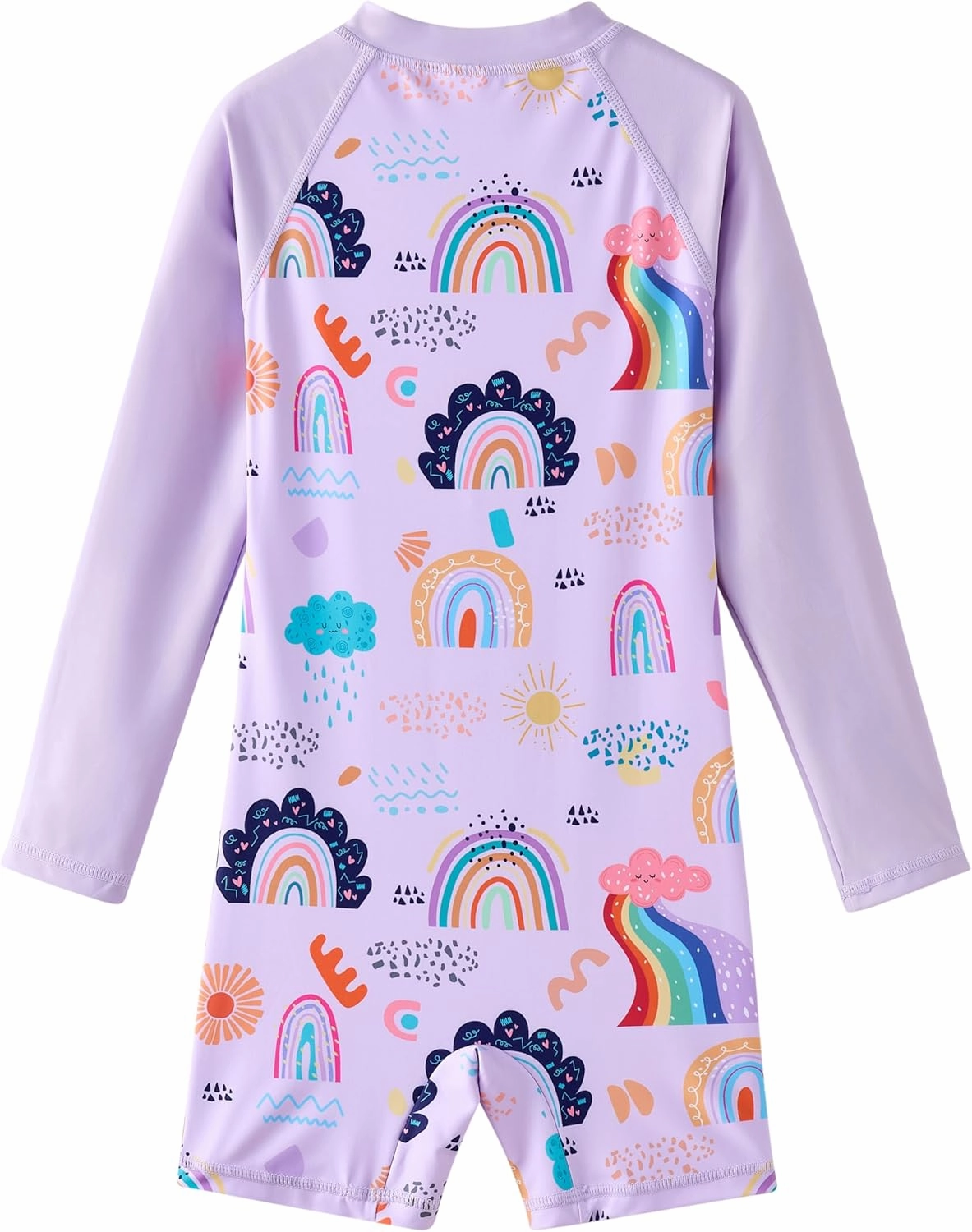 Girls Long Sleeve Rash Guard Swimsuits Zipper Bathing Suits