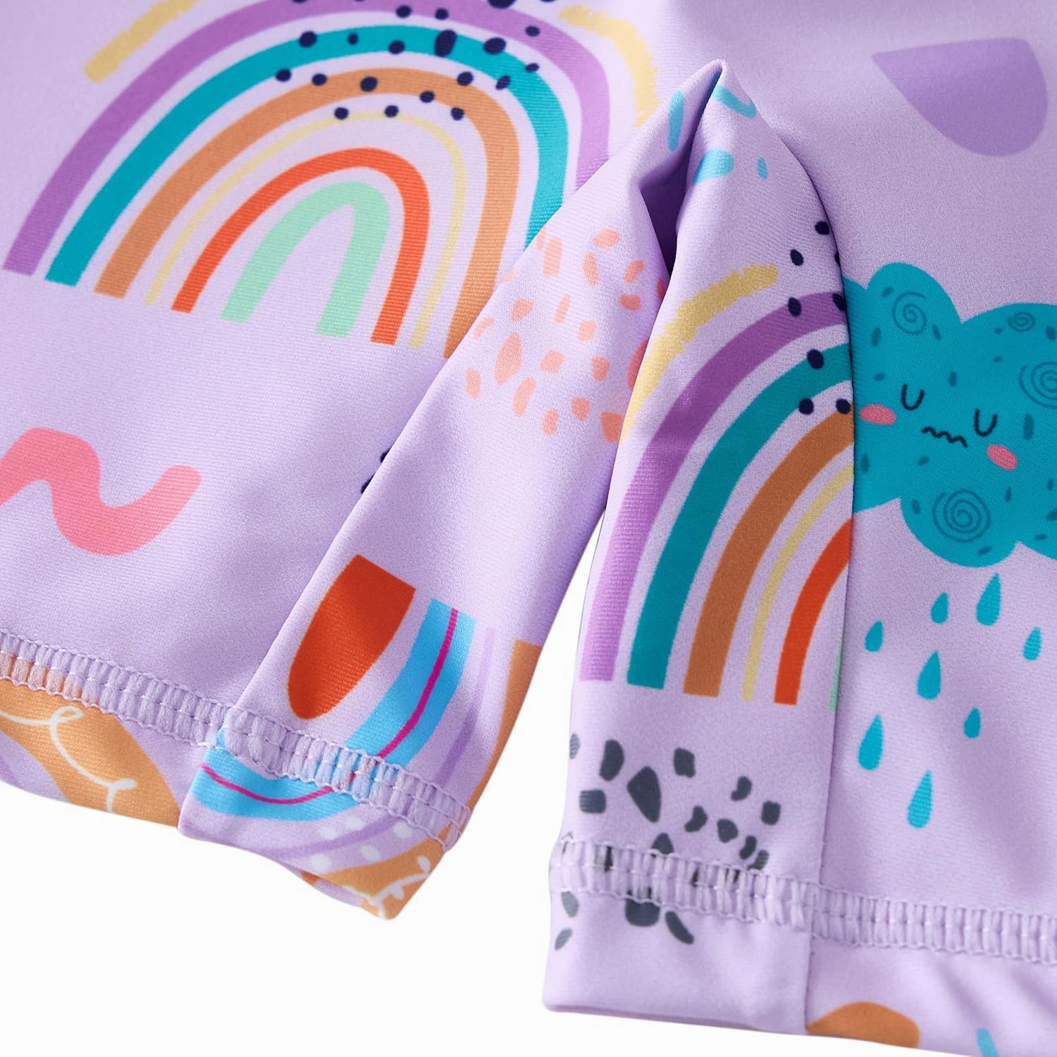 Girls Long Sleeve Rash Guard Swimsuits Zipper Bathing Suits