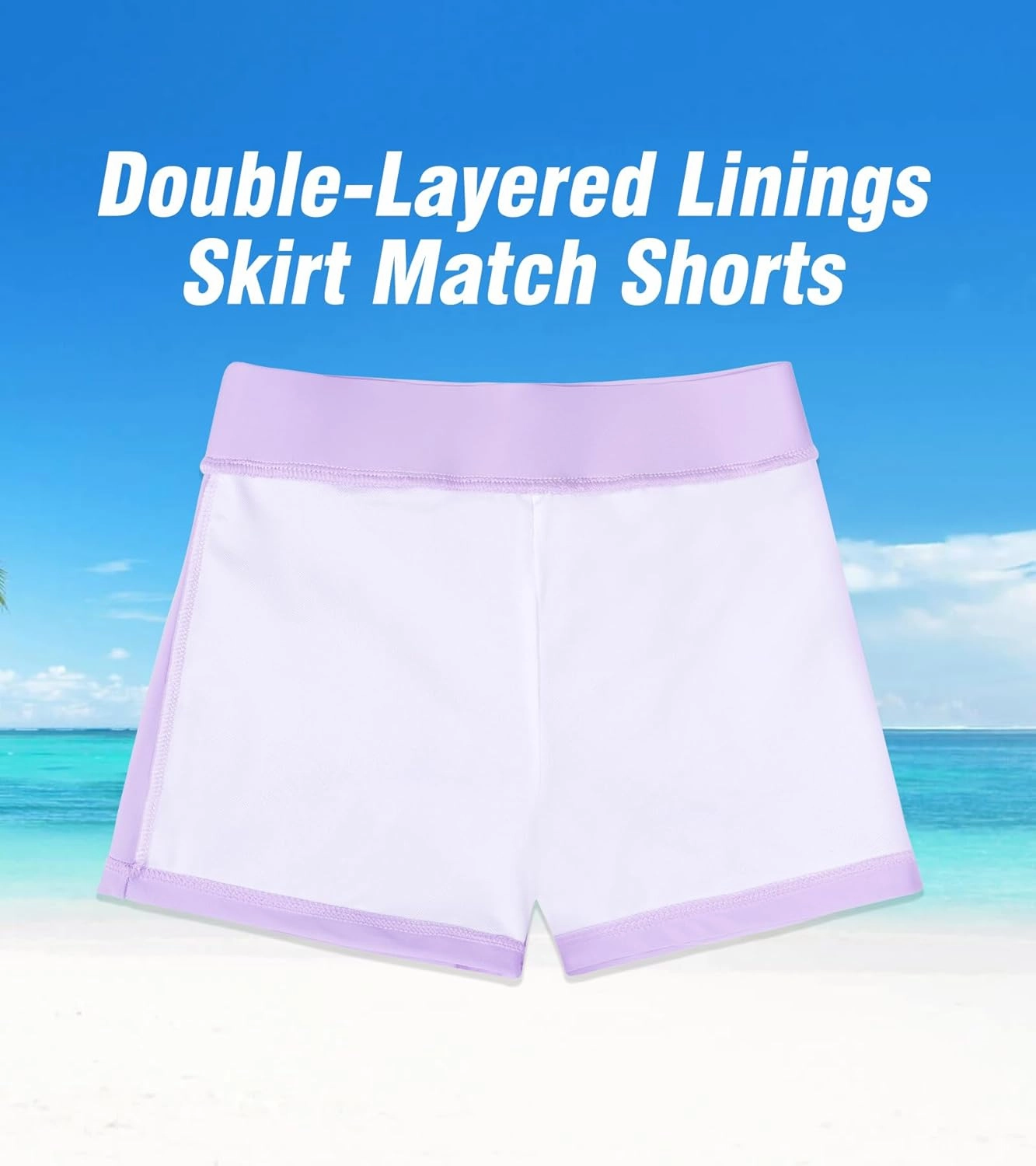 Girls Rash Guard Set Two Pieces Printed Zipper Swimsuit Skirt with Shorts 3-12T