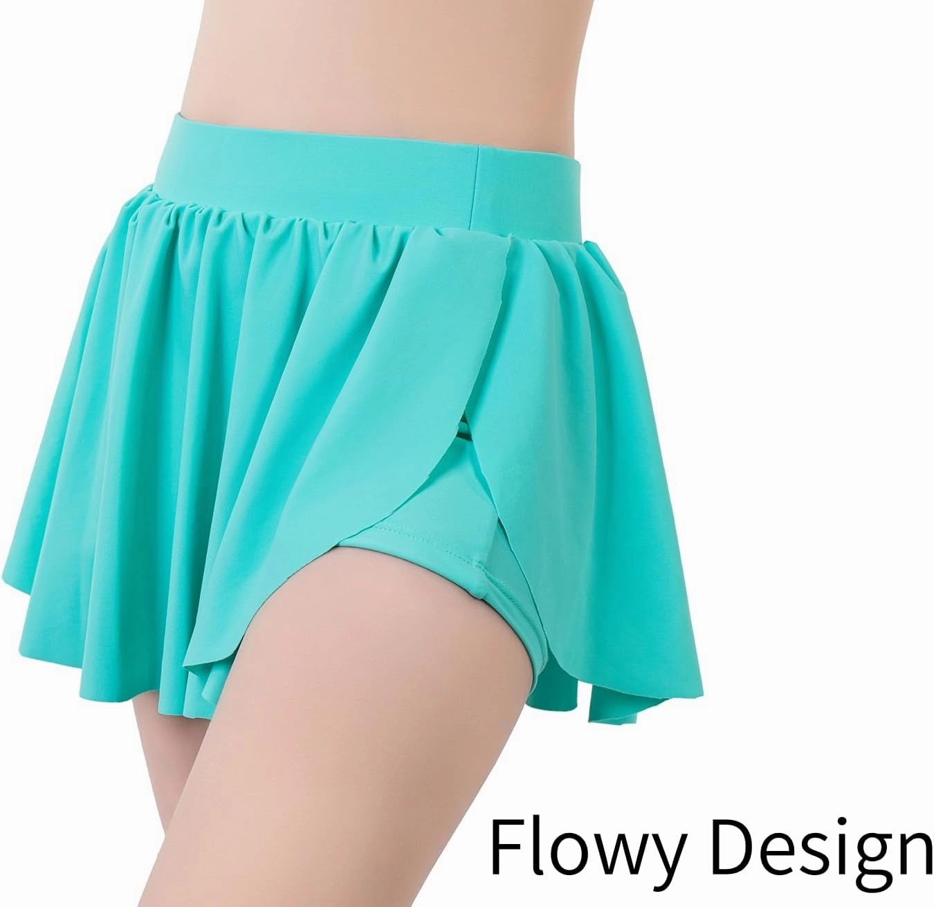 Girls Rashguard Set Flowy Skirt with Butterfly Short Print Short Sleeve Shirt Non-See Through Swimsuit 3-12 Years